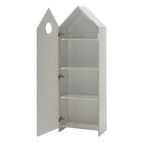 Pack - Étagère et Armoire 4 Niveaux "casami" 171cm Blanc et Gris