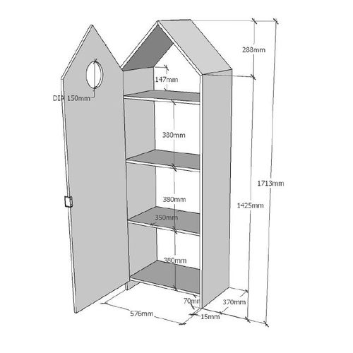 Pack - Étagère Enfant et 2 Armoires "casami" Blanc