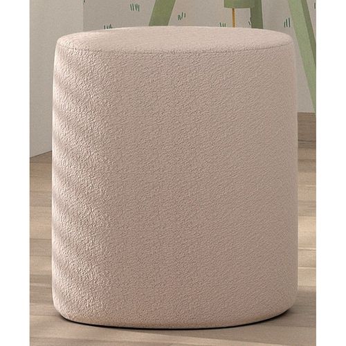 Pack - Lit Enfant et Pouf Bouclé "moon" 90x200cm Rose
