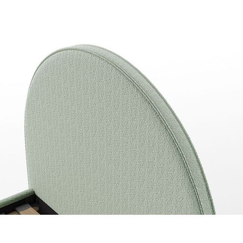 Pack - Lit Enfant et Pouf Bouclé "moon" 90x200cm Vert