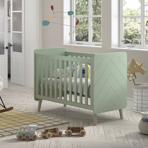 Lit Bébé 60x120 Sommier Inclus Billy - Vert Olive