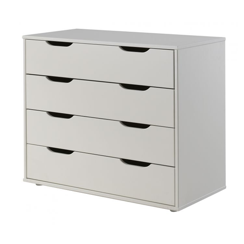 Ensemble De Chambre Det#039;enfant Scott - Lit Semi-haut, Bureau, Armoire De Rangement Et Commode -