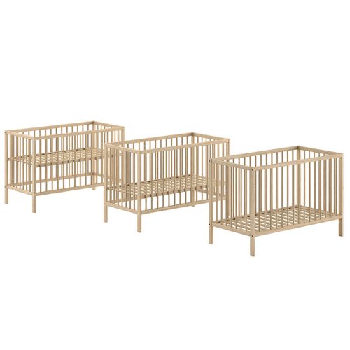 Lit Bébé 60x120 Sommier Inclus Meryl - Bois