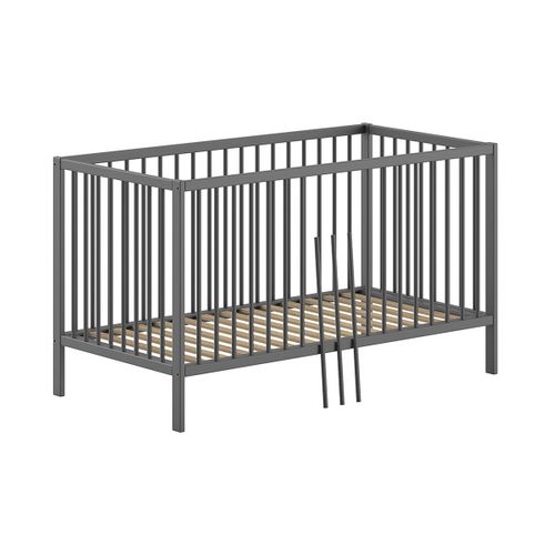 Lit Évolutif 70x140 Sommier Inclus Meryl - Anthracite