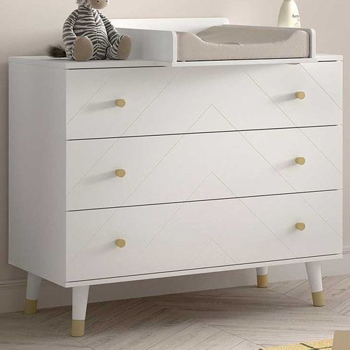 Ensemble De Chambre Billy - Commode Et Étagère - Mdf/blanc