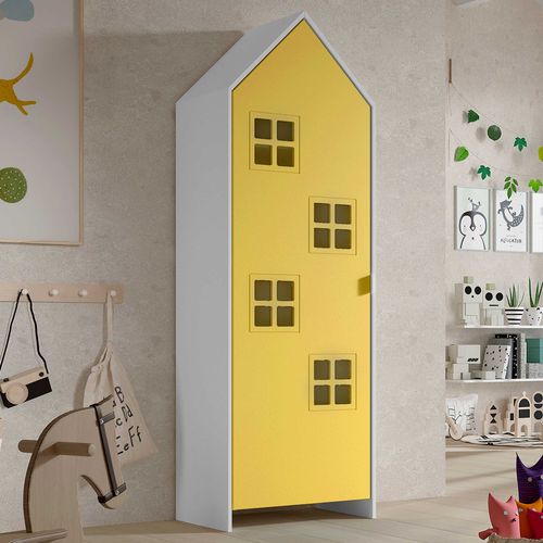 Pack - 2 Armoires Enfant "casami Bruges" 171cm Jaune et Vert