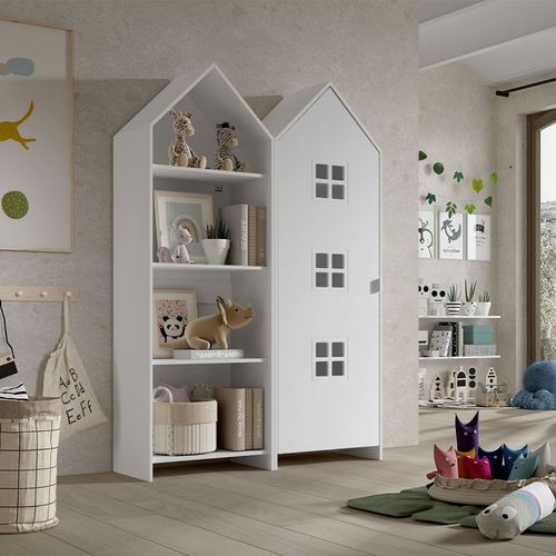 Pack - Étagère Enfant et Armoire "casami Bruges" 171cm Blanc