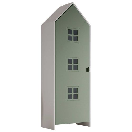 Pack - Étagère et 2 Armoires "casami Bruges" 171cm Vert et Blanc