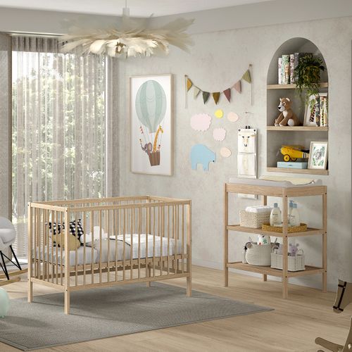 Lit Bébé 60x120 Et Table à Langer Meryl - Bois