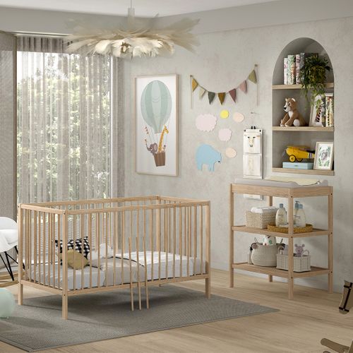 Lit Évolutif 70x140 Et Table à Langer Meryl - Bois