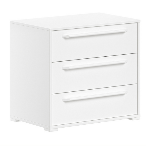 Chiffonnier Sammie 68x43x61cm - 3 Tiroirs - Blanc