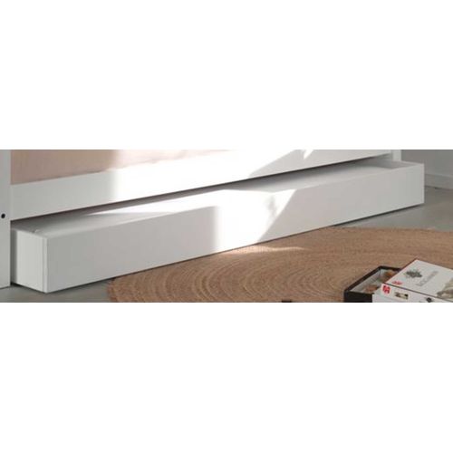 Lit Maison Forrest 90x200cm Avec Lit Gigogne - Bois De Hêtre Massif - Blanc