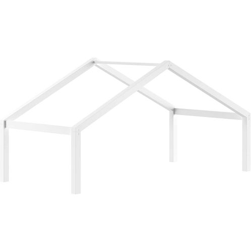 Lit Maison Forrest 90x200cm Avec Lit Gigogne - Bois De Hêtre Massif - Blanc