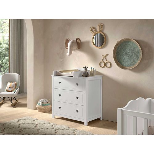 Planche à Langer Amori - Bois Pin - Blanc