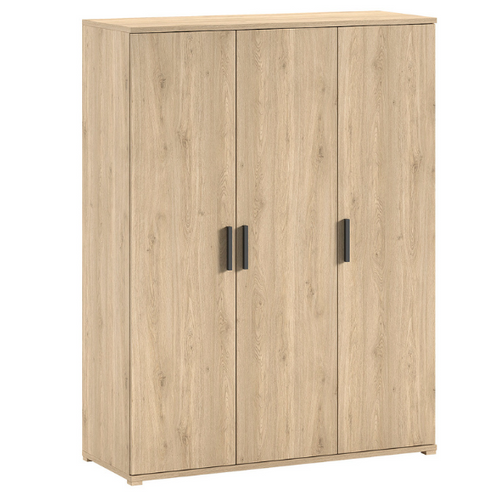 Armoire Sammie - 150x59x199cm - 3 Portes - Décor Chêne