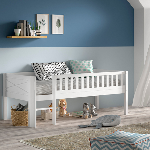 Lit Mi-hauteur Scottie 90x200cm - Bois De Pin Blanc