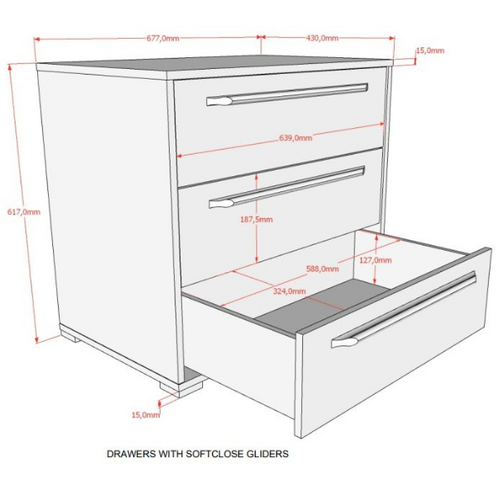 Lit Mi-hauteur Sammie 90x200cm - Avec Bureau Et Commodes - Décor Chêne