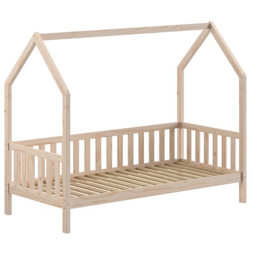 Maison-lit Home - 90x200cm - Avec Barrière - Avec Tiroir - Bois De Pin