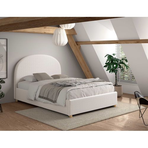 Lit Double Maeva - 140x200cm - Avec Rangement - Blanc