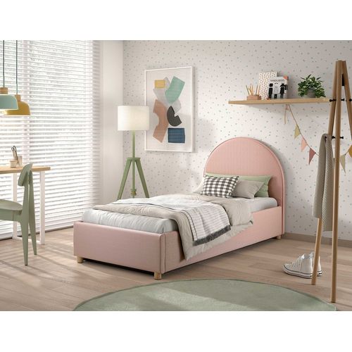 Lit Simple Maeva - 90x200cm - Avec Rangement - Rose