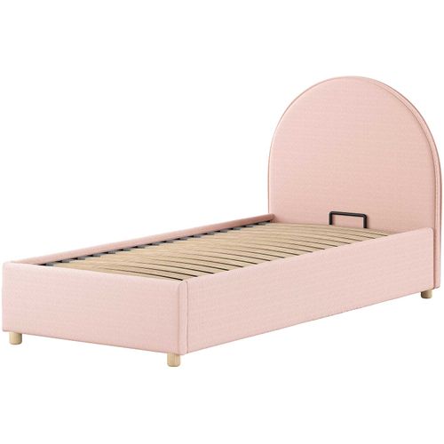 Lit Simple Maeva - 90x200cm - Avec Rangement - Rose