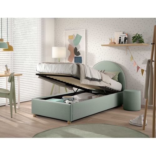 Lit Simple Maeva - 90x200cm - Avec Rangement - Vert
