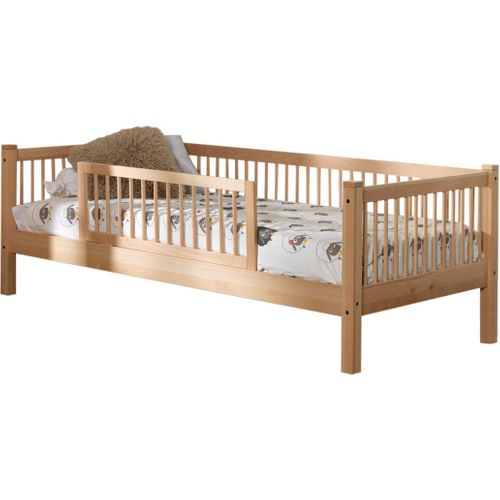 Lit Banquette Forrest 90x200cm Avec Barrière Et Tiroir De Lit - Bois De Hêtre