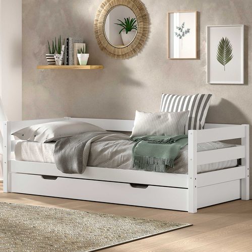 Margrit White Kajuitbed (90 X 200 Cm) Rolbed - Belgian Design