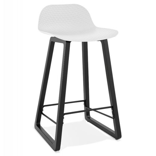 Tabouret De Bar Design "toki" 87cm Blanc et Noir
