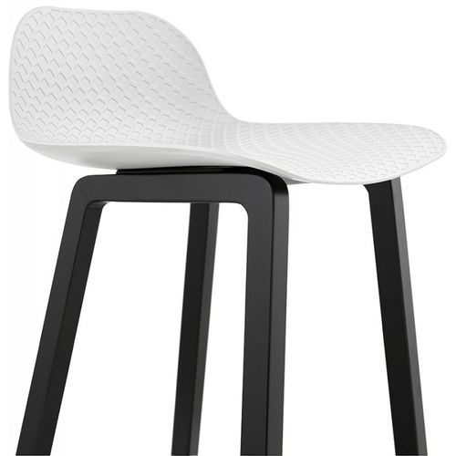 Tabouret De Bar Design "toki" 87cm Blanc et Noir