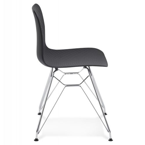 Chaise Design "spider" 83cm Noir et Argent