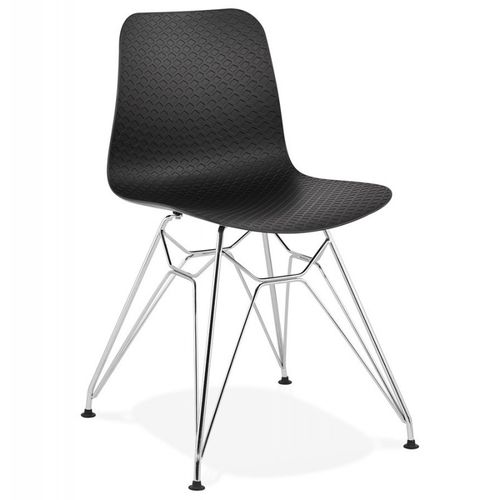 Chaise Design "spider" 83cm Noir et Argent