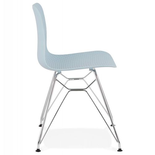 Chaise Design "spider" 83cm Bleu et Argent