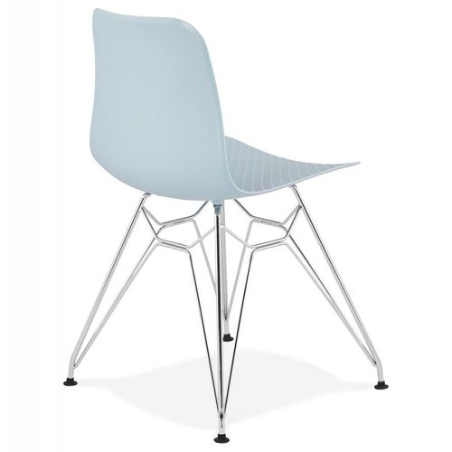 Chaise Design "spider" 83cm Bleu et Argent