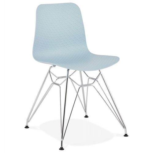 Chaise Design "spider" 83cm Bleu et Argent