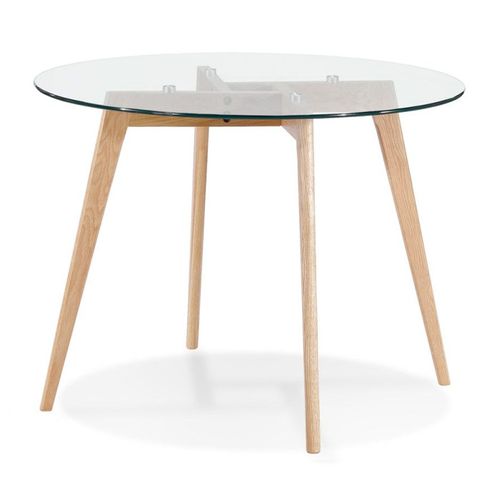Table De Repas Scandinave "rosa" 100cm Naturel