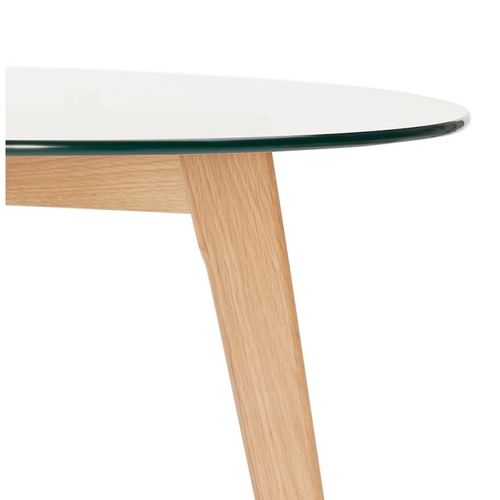 Table De Repas Scandinave "rosa" 100cm Naturel