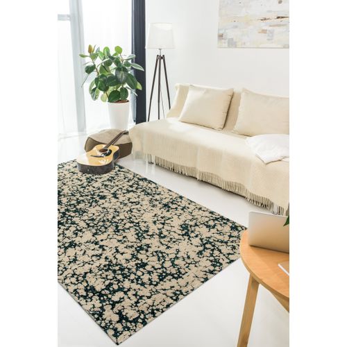 Tapis De Salon Moderne Tissé Plat Gloom En Polyester - Vert - 170x240 Cm