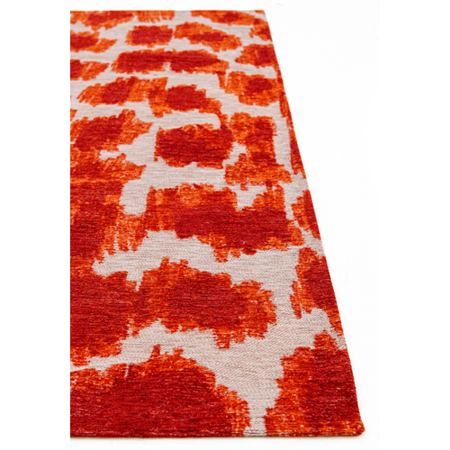 Tapis De Salon Moderne Tissé Plat Taki En Polyester - Orange - 200x280 Cm