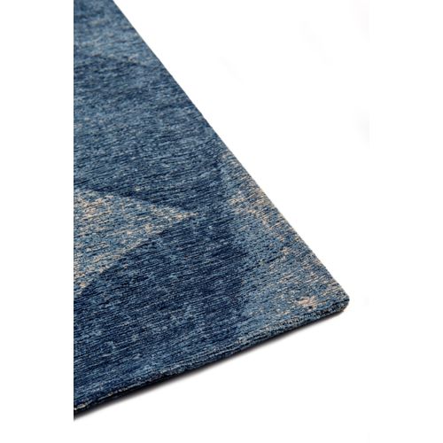 Tapis De Salon Moderne Tissé Plat Tirana En Polyester - Bleu - 200x280 Cm