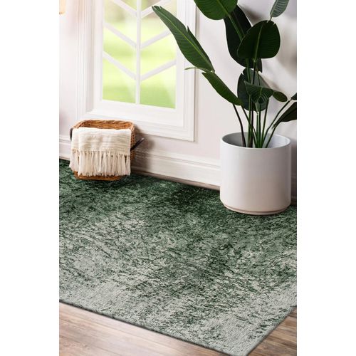 Tapis De Salon Moderne Tissé Plat Stew En Polyester - Vert - 80x150 Cm