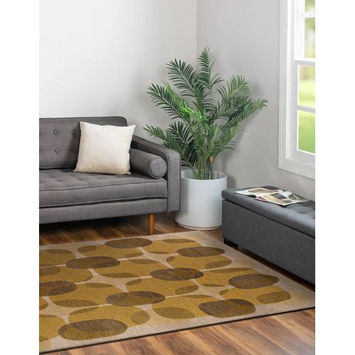 Tapis De Salon Moderne Tissé Plat Black Spice En Polyester - Marron - 200x280 Cm
