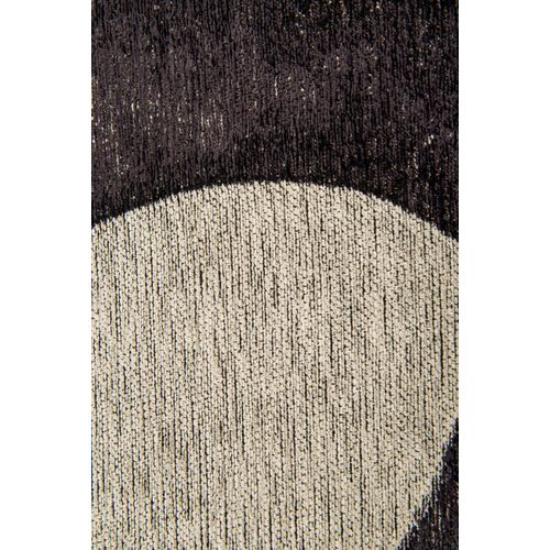 Tapis De Salon Moderne Tissé Plat Yoyo En Polyester - Noir - 140x200 Cm