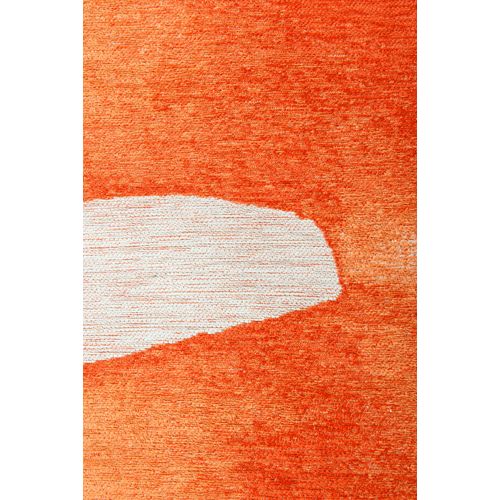 Tapis De Salon Moderne Tissé Plat Yoyo En Polyester - Orange - 170x240 Cm
