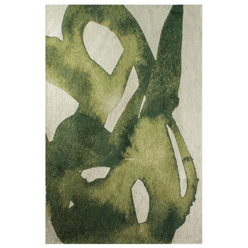 Tapis De Salon Moderne Tissé Plat Yoyo En Polyester - Vert - 80x150 Cm