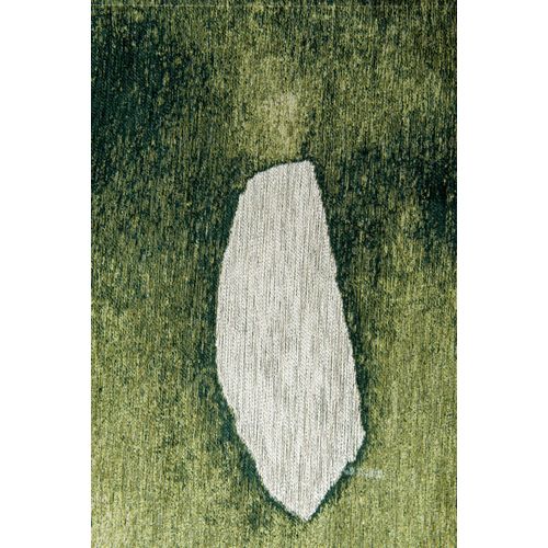 Tapis De Salon Moderne Tissé Plat Yoyo En Polyester - Vert - 80x150 Cm