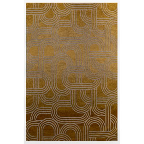 Tapis De Salon Moderne Tissé Plat Fever En Polyester - Marron - 80x150 Cm