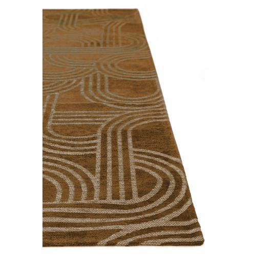 Tapis De Salon Moderne Tissé Plat Fever En Polyester - Marron - 140x200 Cm