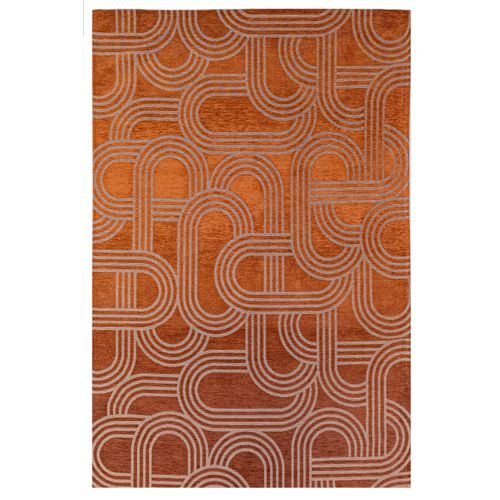 Tapis De Salon Moderne Tissé Plat Fever En Polyester - Rouge - 200x280 Cm