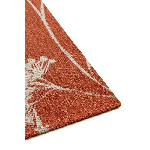 Tapis De Salon Moderne Tissé Plat Basil En Polyester - Rouge - 140x200 Cm